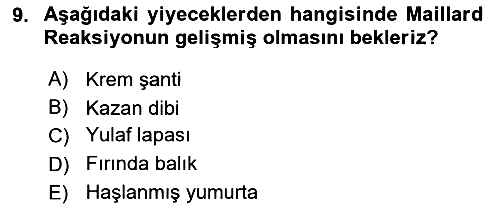 Genel Beslenme 2024-2025 Dönem Sonu Sınavı - 9. soru