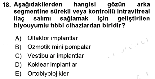 Genel Tıbbi Ürün Ve Tıbbi Cihaz Bilgisi 2025-2026 Ara Sınav - 18. soru