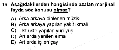 İktisada Giriş - 1 2012-2013 Ara Sınav - 19. soru