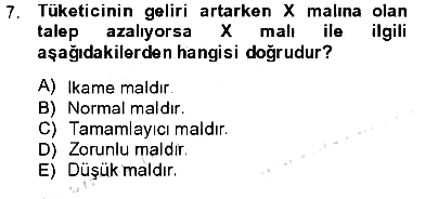 İktisada Giriş - 1 2013-2014 Ara Sınav - 7. soru