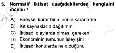 İktisada Giriş - 1 2015-2016 Ara Sınav - 5. soru