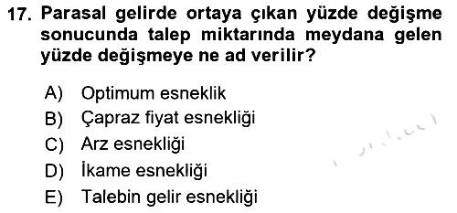 İktisada Giriş - 1 2023-2024 Ara Sınav - 17. soru