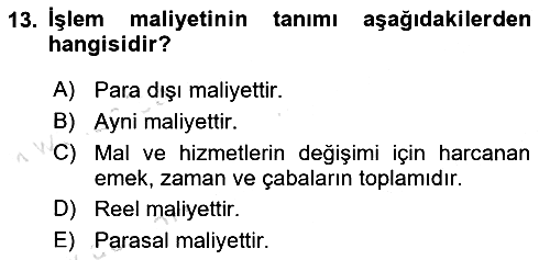 İktisada Giriş 2 2018-2019 3 Ders Sınavı - 13. soru
