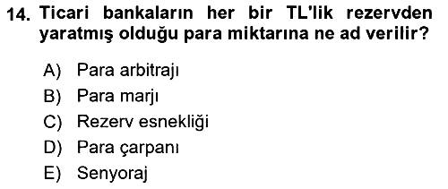 İktisada Giriş 2 2018-2019 3 Ders Sınavı - 14. soru