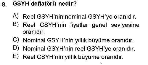 İktisada Giriş 2 2013-2014 Ara Sınav - 8. soru