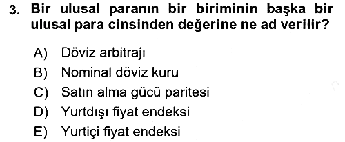 İktisada Giriş 2 2015-2016 Ara Sınav - 3. soru