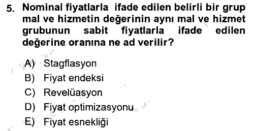 İktisada Giriş 2 2021-2022 Ara Sınav - 5. soru