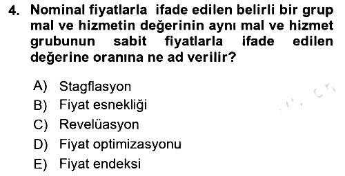 İktisada Giriş 2 2024-2025 Ara Sınav - 4. soru