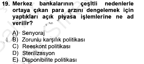 İktisada Giriş 2 2012-2013 Dönem Sonu Sınavı - 19. soru