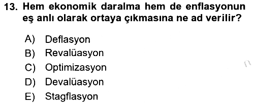 İktisada Giriş 2 2015-2016 Dönem Sonu Sınavı - 13. soru