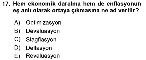 İktisada Giriş 2 2017-2018 Dönem Sonu Sınavı - 17. soru