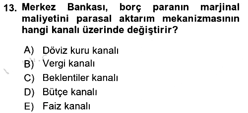 İktisada Giriş 2 2021-2022 Dönem Sonu Sınavı - 13. soru