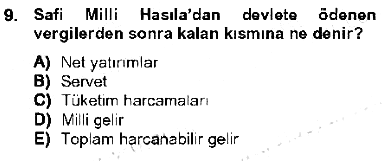 İktisada Giriş 2 2012-2013 Tek Ders Sınavı - 9. soru