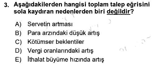 İktisada Giriş 2 2022-2023 Yaz Okulu Sınavı - 3. soru