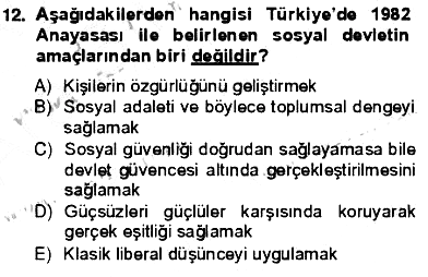 İş Sağlığı ve Güvenliği 2012-2013 Ara Sınav - 12. soru