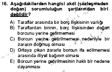 İş Sağlığı ve Güvenliği 2012-2013 Ara Sınav - 16. soru