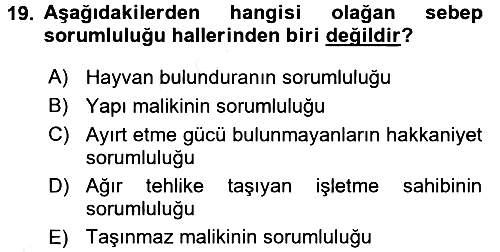 İş Sağlığı ve Güvenliği 2018-2019 Ara Sınav - 19. soru