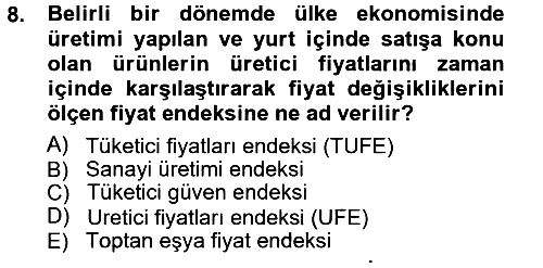 Kamu Maliyesi 2012-2013 Ara Sınav - 8. soru