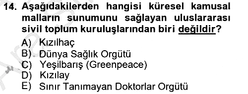Kamu Maliyesi 2012-2013 Ara Sınav - 14. soru