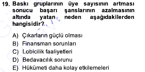 Kamu Maliyesi 2014-2015 Ara Sınav - 19. soru