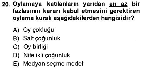 Kamu Maliyesi 2014-2015 Ara Sınav - 20. soru