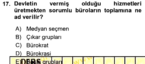 Kamu Maliyesi 2015-2016 Ara Sınav - 17. soru