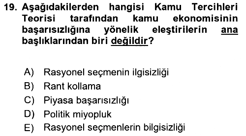Kamu Maliyesi 2018-2019 Ara Sınav - 19. soru