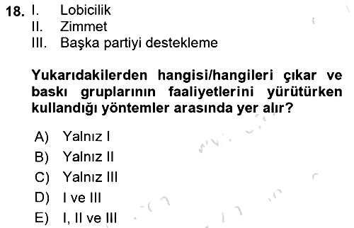 Kamu Maliyesi 2023-2024 Ara Sınav - 18. soru