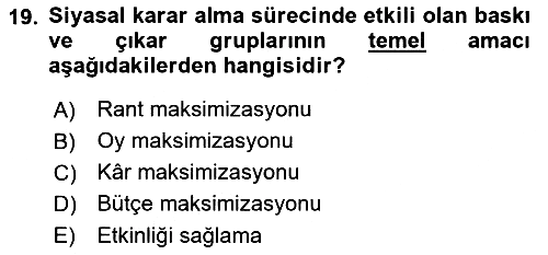 Kamu Maliyesi 2023-2024 Ara Sınav - 19. soru