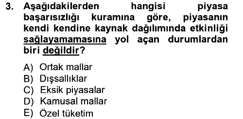 Kamu Maliyesi 2012-2013 Dönem Sonu Sınavı - 3. soru