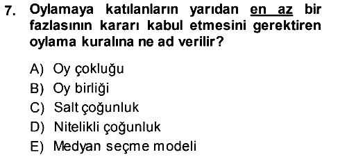 Kamu Maliyesi 2013-2014 Dönem Sonu Sınavı - 7. soru