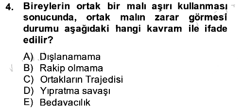 Kamu Maliyesi 2013-2014 Tek Ders Sınavı - 4. soru
