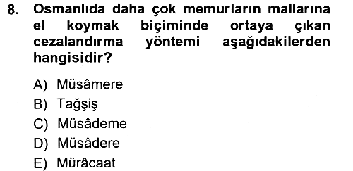 Kamu Personel Hukuku 2012-2013 Ara Sınav - 8. soru