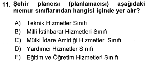 Kamu Personel Hukuku 2017-2018 Ara Sınav - 11. soru