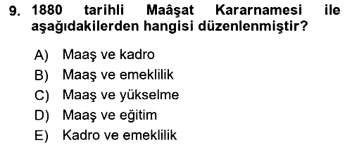 Kamu Personel Hukuku 2019-2020 Ara Sınav - 9. soru