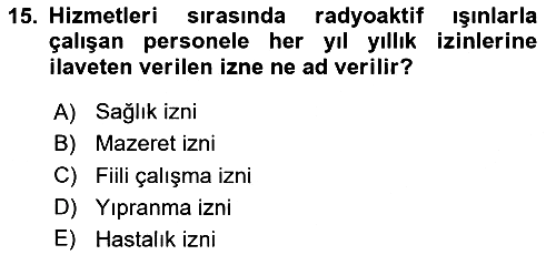 Kamu Personel Hukuku 2024-2025 Ara Sınav - 15. soru
