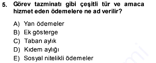 Kamu Personel Hukuku 2013-2014 Dönem Sonu Sınavı - 5. soru