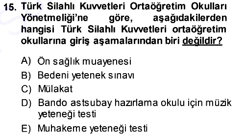 Kamu Personel Hukuku 2013-2014 Dönem Sonu Sınavı - 15. soru