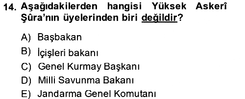 Kamu Personel Hukuku 2014-2015 Dönem Sonu Sınavı - 14. soru