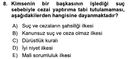 Kamu Personel Hukuku 2022-2023 Dönem Sonu Sınavı - 8. soru