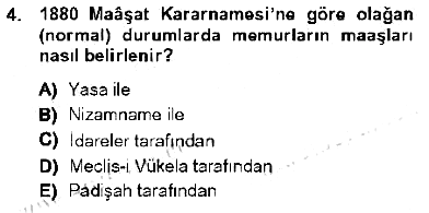 Kamu Personel Hukuku 2012-2013 Tek Ders Sınavı - 4. soru