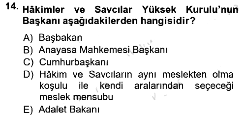 Kamu Personel Hukuku 2013-2014 Tek Ders Sınavı - 14. soru