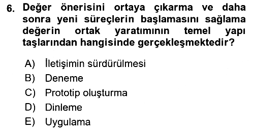 Pazarlama Yönetimi 2023-2024 Ara Sınav - 6. soru