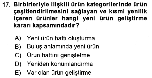 Pazarlama Yönetimi 2024-2025 Ara Sınav - 17. soru