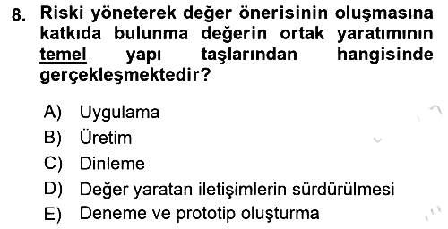 Pazarlama Yönetimi 2025-2026 Ara Sınav - 8. soru