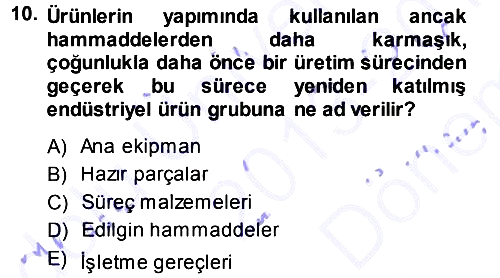 Pazarlama Yönetimi 2013-2014 Dönem Sonu Sınavı - 10. soru