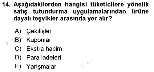 Pazarlama Yönetimi 2025-2026 Dönem Sonu Sınavı - 14. soru