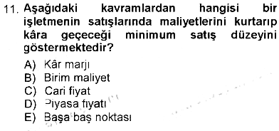 Pazarlama Yönetimi 2012-2013 Tek Ders Sınavı - 11. soru