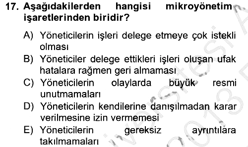 Proje Yönetimi 2012-2013 Ara Sınav - 17. soru