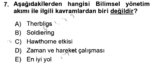 Psikoloji 2016-2017 3 Ders Sınavı - 7. soru